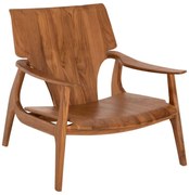 Πολυθρόνα HM9551 80x82x76cm Από Μασίφ Ξύλο Teak Natural Ξύλο