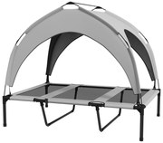 PawHut Υπαίθριο Κρεβάτι Σκύλου, ανθεκτικό στις καιρικές συνθήκες, ανυψωμένο πλαίσιο, 106 x 76 x 94 cm, Ανοιχτό Γκρι