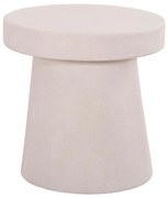 Τραπεζάκι σαλονιού σειρά SANTORINI Στρόγγυλο MDF σε Υπόλευκο χρώμα Φ48x49Υεκ. 48x48x49 εκ.