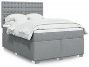 vidaXL Κρεβάτι Boxspring με Στρώμα Αν. Πράσινο 160x200εκ Υφασμάτινο