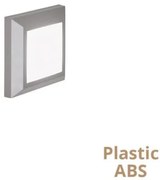 Απλίκα τοίχου εξωτερική LED LEROS PLUS PVC γκρι τετράγωνη Viokef 4137900 Γκρι