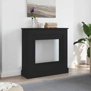 vidaXL Γύρος τζακιού Μαύρη δρυς 90x30x90 cm Κατασκευασμένο ξύλο