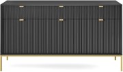 Lh-homefurniture Μπουφές Nova Ανθρακί +χρυσό 154x39x83cm P_Nova_21_c_G