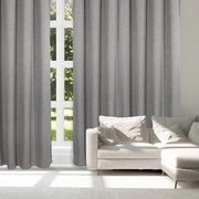 Κουρτίνα Μέτριας Σκίασης Με Τρουκς Polyester 140x270εκ. Curtain Line 2244 Γκρι Σκούρο Das Home