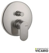 Armando Vicario SLIM Μίκτης εντοιχισμού 2 εξόδων με εκτροπέα Inox Finish