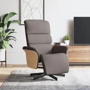 vidaXL Πολυθρόνα Ανακλινόμενη με Υποπόδιο Taupe Υφασμάτινη