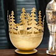 Κηροπήγιο μεταλλικό με χριστουγεννιάτικο μοτίβο!