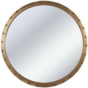 Καθρέπτης Τοίχου 15-00-94272 Φ80x2cm Gold Marhome Mdf, Metal