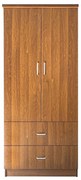 Ντουλάπα Δίφυλλη CLOSET Καρυδί MDF 80x50x180cm