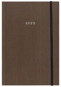 Next ημερολόγιο 2025 fabric ημερήσιο δετό καφέ με λάστιχο 12x17εκ. τμχ.