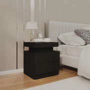 Κομοδίνο Μαύρο 40 x 35 x 52 εκ. από Επεξ. Ξύλο 326850