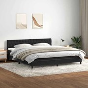 vidaXL Box Spring Κρεβάτι με στρώμα Μαύρο 180x220 cm Βελούδινο