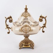 Φοντανιέρα Πορσελάνινη  752-21026 41.5x19x41cm White-Gold Estheti Home Πορσελάνη