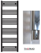 Thermo ALTO Θερμαινόμενη πετσετοκρεμάστρα από Mild Steel με ηλεκτρική λειτουργία 150x50cm Black