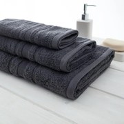 Πετσέτα Sithonia-502 Anthracite Vesta Home Σώματος 80x150cm 100% Βαμβάκι