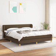 ΚΡΕΒΑΤΙ BOXSPRING ΜΕ ΣΤΡΩΜΑ ΣΚΟΥΡΟ ΚΑΦΕ 160X200 ΕΚ ΥΦΑΣΜΑΤΙΝΟ 3126976