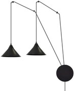 Κρεμαστό Φωτιστικό Οροφής 2xE27 Ατσάλι ABRAMO Made in Poland Emibig-160/2-Μαύρο 160/2