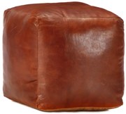Πουφ Ταμπά 40 x 40 x 40 εκ. από Γνήσιο Δέρμα Κατσίκας