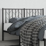 Κεφαλάρι Μαύρο 135 εκ. Μεταλλικό - Μαύρο