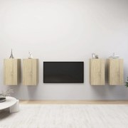 Έπιπλα Τηλεόρασης 4 τεμ. Sonoma Δρυς 30,5x30x60 εκ. Επεξ. Ξύλο 3079055