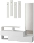 Έπιπλο Εισόδου Ramda 855DTE4003 137x35x154cm White Μοριοσανίδα, Μελαμίνη