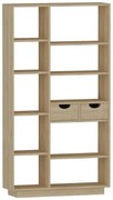 Βιβλιοθήκη με συρτάρια Dakin σε oak απόχρωση 80x25x190εκ 80x25x190 εκ.