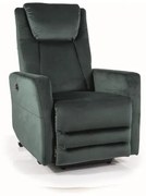 FOTEL ROZKŁADANY ADONIS (FUNKCJA PIONIZACJI) VELVET ZIELONY BLUVEL 78 DIOMMI-80-2590