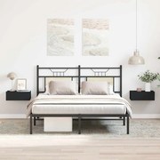 vidaXL Κομοδίνα Κρεμαστά 2 τεμ. Μαύρα 40x30x15 εκ. από Επεξ. Ξύλο