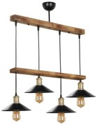 Φωτιστικό Οροφής - Ράγα David 534LUN3415 65x15x80cm 4xE27 40W Brown-Black Opviq