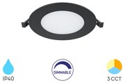 Φωτιστικό Χωνευτό Braytron BP01-90681 Μαύρο Ματ (Black Mat) CCT3
