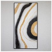 Πίνακας Σε Καμβά Μαύρο-Χρυσό-Λευκό 62x122x4.5cm 755-12037 Estheti 755-12037 Μαύρο-Χρυσό