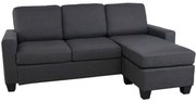 Καναπές Portland Dark Grey E9585,1 203X140X85X88 cm Ύφασμα