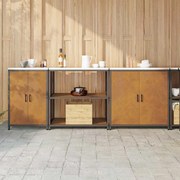 vidaXL Σετ Αποθήκευσης Κουζίνας Other 3 pcs Σκ rusty 240 x 50 x 92 εκ