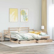 vidaXL Καναπές Κρεβάτι Συρόμενος Χωρίς Στρώμα 90x190 εκ. &amp; Συρτάρια
