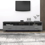 Έπιπλο Τηλεόρασης HAMAR Σκ. Γκρι 158x40x40εκ. Μασίφ Ξύλο Πεύκου 340474