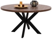 ΤΡΑΠΕΖΙ ΤΡΑΠΕΖΑΡΙΑΣ ΣΤΡΟΓΓΥΛΟ ΜΕ ΚΑΠΛΑΜΑ ΚΑΡΥΔΙΑΣ ΡΟΥΣΤΙΚ ΣΤΥΛ Φ140x75Y εκ.FB99310.02 0533823