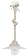 Φωτιστικό Οροφής Μονόφωτο Heronia Macrame 31-1080 Rope/White