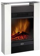 Ηλεκτρικό Τζάκι Επιδαπέδιο 1500W Λευκό-Μαύρο Γυάλινο Ράφι Dimplex Gisella White 208392F Sieline-208392F-Μαύρο-Λευκό 208392F