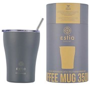 ESTIA ΘΕΡΜΟΣ COFFEE MUG SAVE THE AEGEAN 350ml FJORD GREY