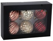 Χριστουγεννιάτικες Μπάλες (Σετ 6τμχ) K-M Pink AWR414130