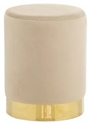 LINDA/S ΣΚΑΜΠΟ BEIGE VELVET ΥΦΑΣΜΑ Φ.34Χ42εκ.
