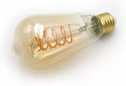 Διακοσμητική Led Λάμπα COG Spiral Αβοκάντο ST64 Ε27 6W Ντιμ. Μελί 1800K 13-2764960019 Lumen-13-2764960019-Μελί 13-2764960019