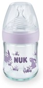 Μπιμπερό Γυάλινο Nature Sense 10747112 Temperature Control 120ml 0-6 Μηνών Purple Nuk 120ml Glass,Silicon