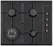 Fram FBH-V4IWF-RBK Εντοιχιζόμενη Εστία Αερίου με Πλαίσιο, 60cm Μαύρη , Υγραερίου