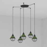 Φωτιστικό Οροφής Κρεμαστό Claire 62803-5L E27 15W Green Faro Barcelona