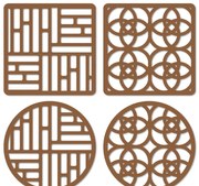 Intra απο ξύλο plywood 3mm-4mm πάχος – Ξύλινο διακοσμητικό σουβέρ κοπής με λέιζερ Δίασταση  40x30 cm INTRAFABR-125344275