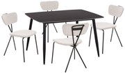 ΣΕΤ ΤΡΑΠΕΖΑΡΙΑΣ 5ΤΜΧ RAVEN HM21067.02 ΚΕΡΑΜΙΚΟ TOP ΜΑΥΡΟ ΜΑΡΜΑΡΟ--ΜΕΤΑΛΛΟ