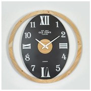 Ρολόι Τοίχου Μεταλλο-ξυλο Μαύρο 60x5x60cm 753-10061 Estheti-753-10061-Μαύρο 753-10061