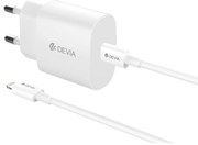 Devia wall charger Rocket PD 20W 1x USB-C white + USB-C to Lightning cable