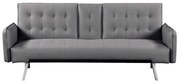 Καναπές Κρεβάτι WELLS PU Γκρι 188x82x80cm Bed:168x100x36cm